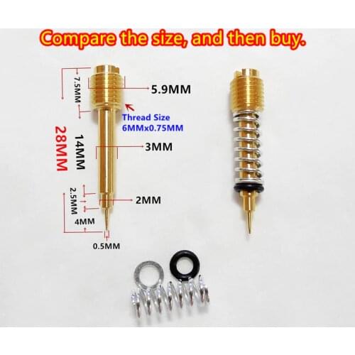 2pcs / pack)carburetor fuel ratio adjusting screw Keihin the carb air screw For Harley 883 (CV Type) KPS ZZR250 Zephyr 400