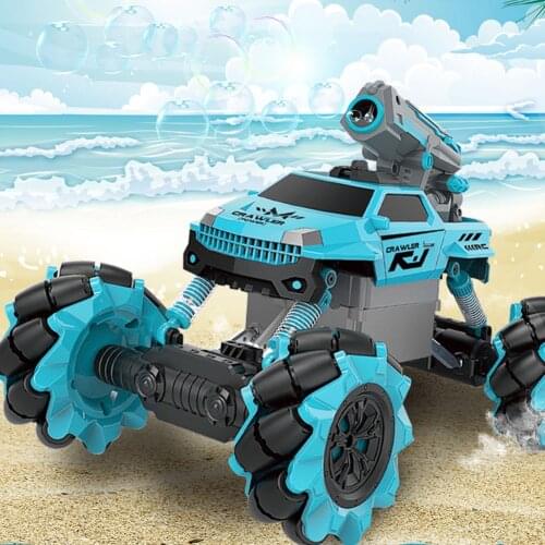 2 In 1 Remote Control Stunt Car 360 Rotation High-speed Off-road Drift Car Interchangeable Bubble Water Column RC Toys For Kids