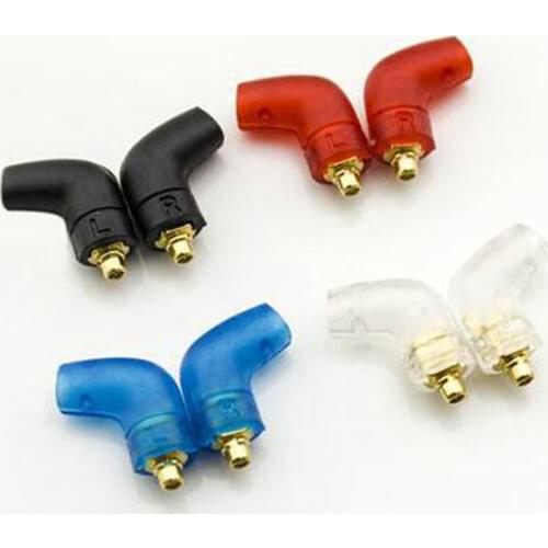 50Pairs Embedded L Shape Pin plug Jack for Shure SE215/SE315/SE425/SE535/UE900 headphone DIY Connector for Audio Cables