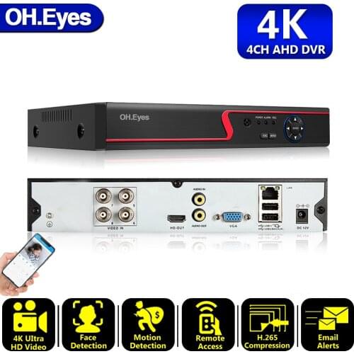 8MP 4CH 8CH XMeye Audio Face Detection 4K Hi3531D H.265 8CH 4 Channel Hybrid Coaxial 6 in 1 XVI TVI CVI NVR AHD DVR System