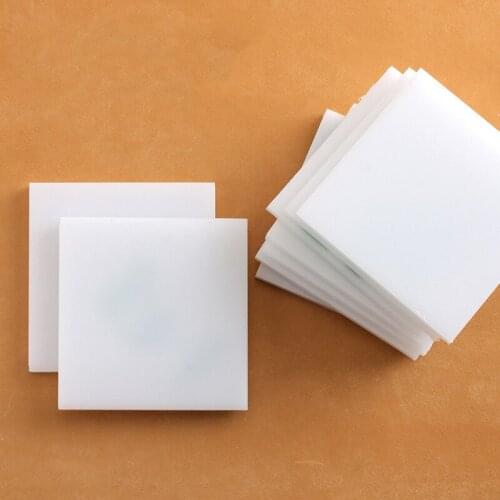 Mini 10x10cm PP White Cutting Board Mat Leather Craft Tools For Cutting Punching Stamp Protection Pad Plate