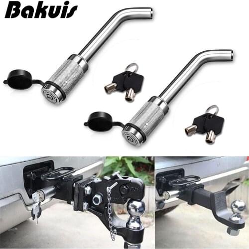 Locking Hitch Pin Trailer Coupler Lock Set 5/8" Truck Trailer Receiver Lock Security Securely Attach Tow Ball Mount to Tow Bar