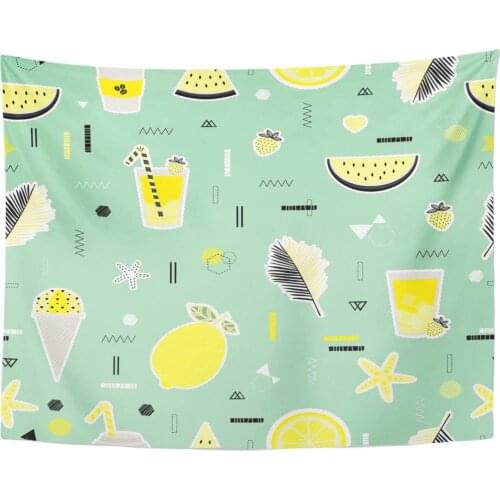 Tapestry Cute with Yellow Stickers All are Hidden Under Mask Not Cropped and Can Be Edited Patch Pin Badges Tapestries Wall Hang