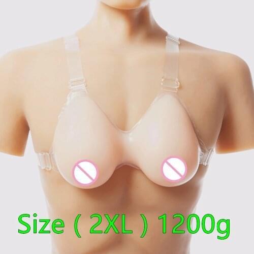 DD cup 1200g/Pair New Design Crossdresser Silicone Breast Forms Boobs Transvestite Breast Fake Breast Realistic Artificial Boobs