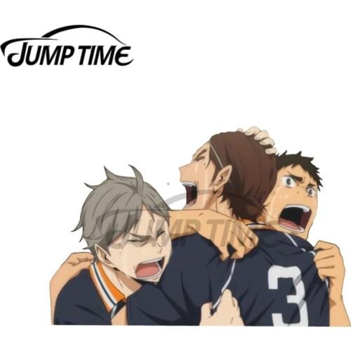 JumpTime 13 x 6.9cm Haikyuu Third Years Fine Decal DIY Car Stickers Waterproof Anime Suitable For VAN ATV Scratch-Proof Decor