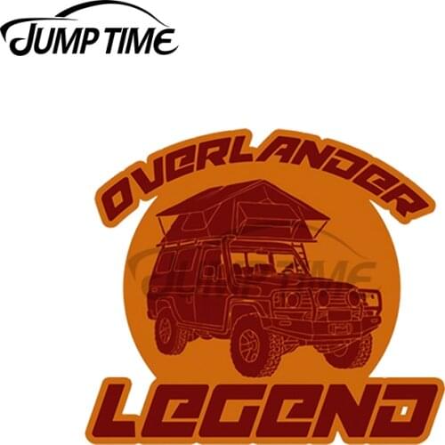 JumpTime 13 x 8.8cm For Overlander Legend Camper Waterproof Motorcycle Anime Decoration Car Stickers Cartoon Surfboard Decal
