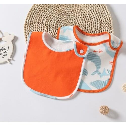 2Pcs Baby Feeding Bib Waterproof Apron Towel Toddler Dinner Bandanas Burp Cloths P31B
