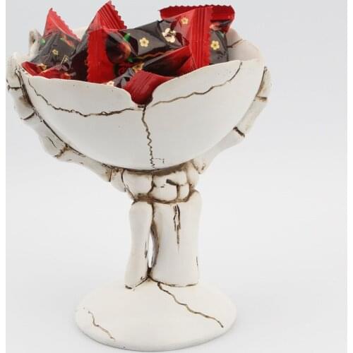 Creative American Organizer Cosmetics Box Skeleton Hand Household Sundries Storage TrayHalloween Gifts Jewelry Snack Container