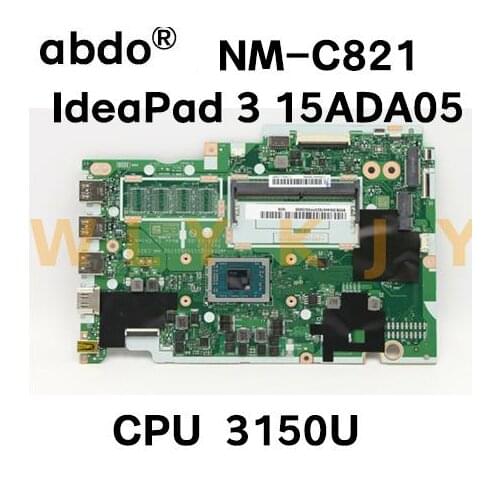 For Lenovo IdeaPad 3 15ADA05 laptop motherboard GS450 & GS550 & GS750 NM-C821 with CPU 3150U / 3050U 0G 100% test work