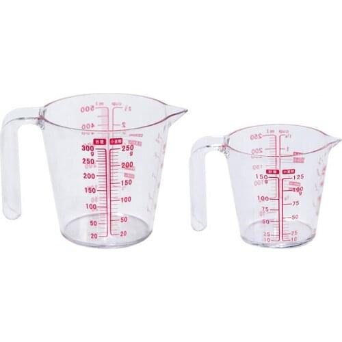 Measuring Cup with Handle Triangular Mouth Eco-friendly Clear Scale Plastic Measuring Device Cup Home Kitchen Tools