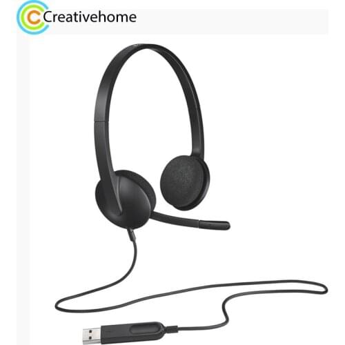 Logitech H340 USB Interface Microphone Wired Headset Laptop Desktop Headset Microphone Computer Office Education Training