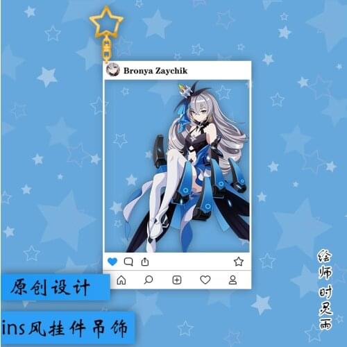 Anime Game Honkai Impact 3 Theresa Apocalypse Cute Keychain Keyrings Acrylic Single Side Backpack Wallet Pendant Xmas Gifts New