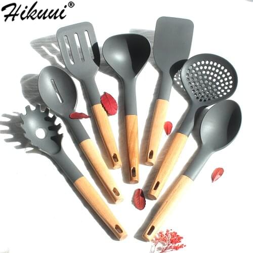 7pcs set Kitchen Nylon Cooking Tools Utensil Set Cookware Soup Spoon Turner Ladle Pasta Spoon Heat-Resistant Non-Stick Utensils
