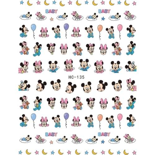 Nail Art Stickers Mickey Minnie Mouse Childrens Animation Peripherals Creativity Manicure Foils Accessories Decor Decals
