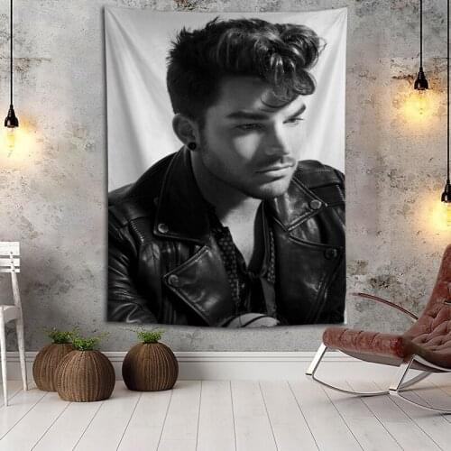 Adam Lambert Wall Hanging Tapestry Boho Decoration Home Decor Tapestries Custom Logo For Party Festival Gifts Wall Carpet