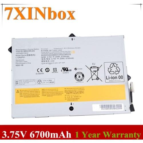 7XINbox 3.75V 6700mAh 25WH Original L12N2P01 Laptop Battery For Lenovo YOGA 2 11 miix 2 10 miix2 10 Tablet