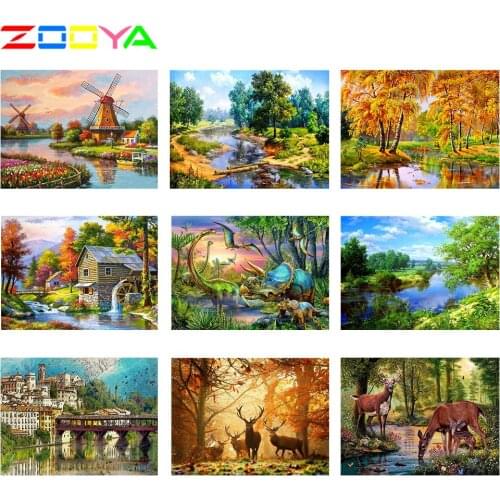 Full Drill 3D Diamond Painting Mosaic Special Shaped Diamond Crystal Embroidery New 5D Diamond Painting Scenery Embroidery Lx07