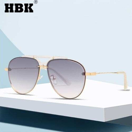 HBK 2021 Fashion Pliot Sunglasses Men Retro Brand Design Sun Glasses Vintage Male Female Driving Eyewear Oculos De Sol UV400