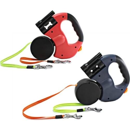 LED Automatic Retractable Traction Rope With Two-Headed And Plastic Bag Box Dog Leash Dog Chain Pet Supplies Dog Accessories