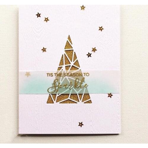 Triangle Blocks Tree Metal Cutting Dies Stencils For DIY Scrapbooking Decorative Embossing Suit Paper Cards Die Cutting Template