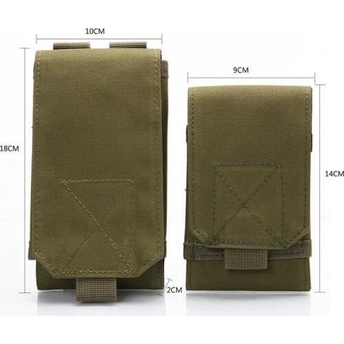 Outdoor Tactical Phone Bag MOLLE Army Camo Camouflage Bag Hook Loop Belt Pouch 1000D Nylon Mobile Package W8