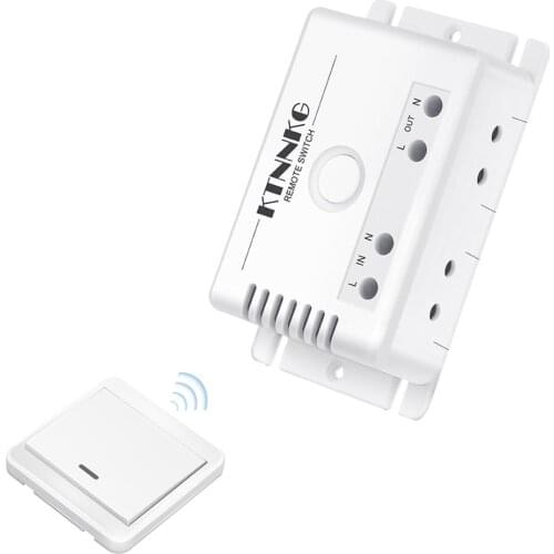KTNNKG Remote Control Light Switch 1 Gang Smart Lamp Switchs AC110v 220v Relay Receiver Module 10A