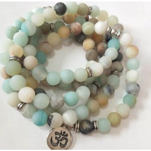 108 beads 8mm elastic adjustable Lotus life tree Buddha OM eye Chakra Reiki agate Onyx Yoga Bracelet necklace iok35