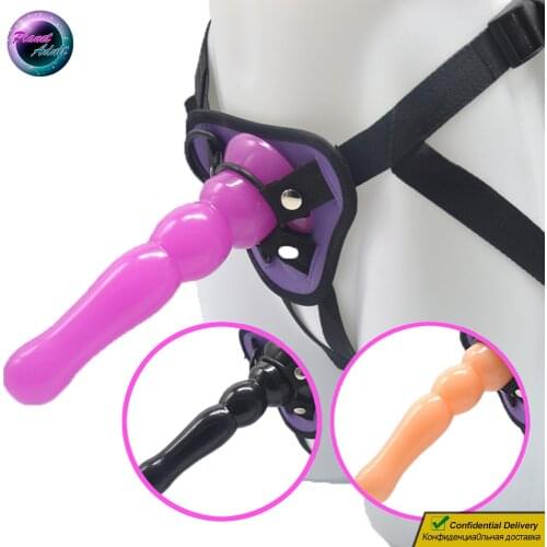 18cm Strapon PVC Anal Plug Dildo Masturbator Vagina Pussy Prostate Anal-Sex BDSM Pants Sex Toys for Women Lesbian Gay Men Couple