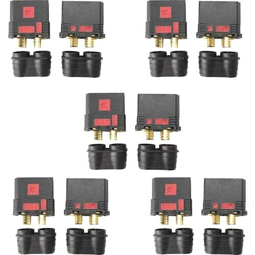 2/5pair QS8-S Heavy Duty Battery Connector Anti-Spark Gold Connector Large Power Plug for RC Plant protection drone Car Model
