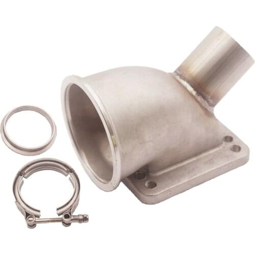 3 Inch Turbo Elbow Adapter V Band Flange And Clamp Kit 304 Stainless Steel