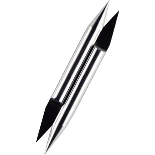 5pcs HUHAO Carbide CNC PCB Engraving V Bits Cutting Tool Double Headed 30 Degree 0.3mm # 2J3.3003