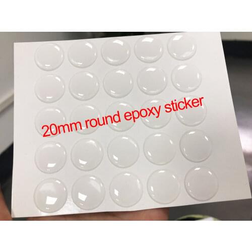 500pcs Or 1000pcs 20MM 3D Clear Epoxy Stickers Circles Dome Adhesive Stickers Domed Cups For DIY Jewelry Making