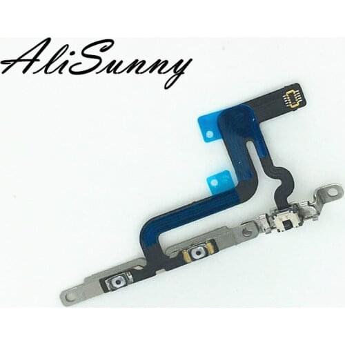AliSunny 10pcs Volume Button Flex Cable for iPhone 6S Plus 5.5'' Side Mute Silent Switch with Metal Bracket Replacement Parts