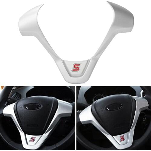Car Accessories Steering Wheel Protective Sequin Cover Trim Sticker For Ford New Fiesta MK7 Ecosport Figo B-MAX KA