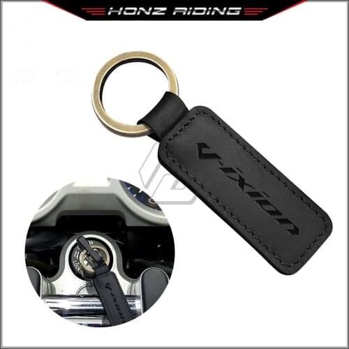 For Yamaha V-IXION 150 155 R Motorcycle Cowhide Keychain Key Ring