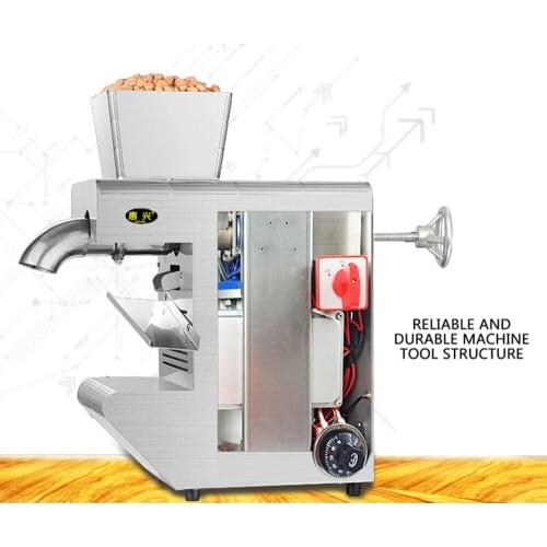 Household Electric Oil Pressing Machine Stainless Steel Peanut Sesame Oil Press Intelligent Cold and Hot Oil Presser