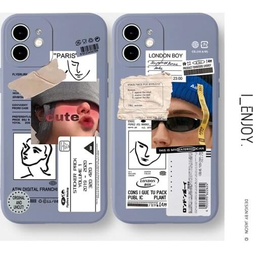 Official Original Soft Silicone Case for Apple iPhone 11 12 Pro MAX SE 2020 XR XS X 6 6s 7 8 Plus shockproof Couple Phone Cover