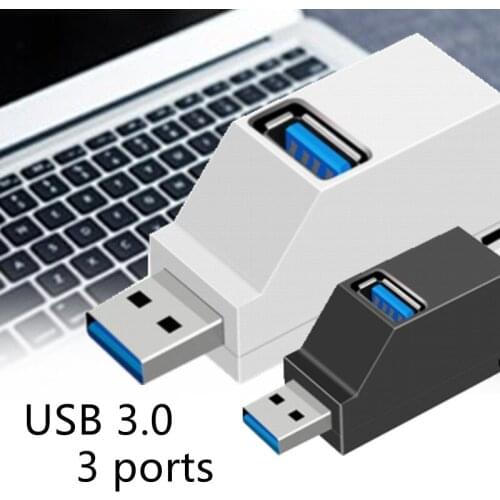 Black And White USB 3.0 Mini Portable Card Reader Notebook Computer 3-port High-speed Transmission Splitter Hub Extender Device