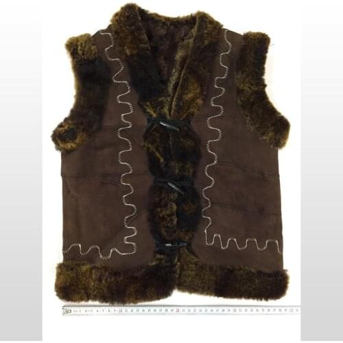 Kids Real Fur Vest Autumn Winter Warm Vaist Childrens Outerwear One Size Vaistcoats