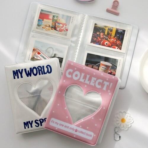 [Dropshipping Center] 3 Inch Retro Mini Photo Album Hollow Love Model Photo Holder Card Storage Book 64 Pockets Photocard Holder