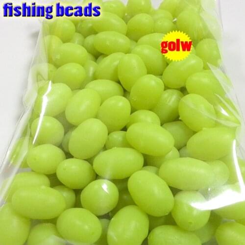 HOT fihsing plastic luminous fishing beads glow in the dark 2*3 3*4----12*16mm more size choose color is YELLOW