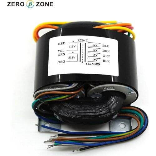 GZLOZONE 40VA High-quality R-type Transformer 40W Transformer 0-12V 0-15V 0-15V 0-12V For AMP / DAC