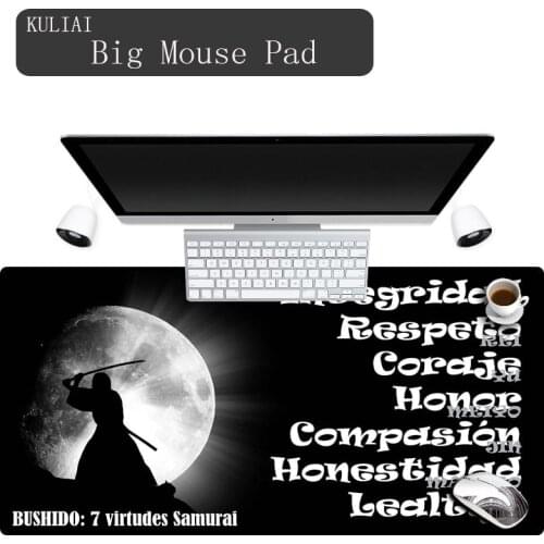 XGZ Personality Print Black Bushido Rubber Mouse Pad for Gaming Laptop Office Desktop Desk Player Gaming Mat Fast Mousemats