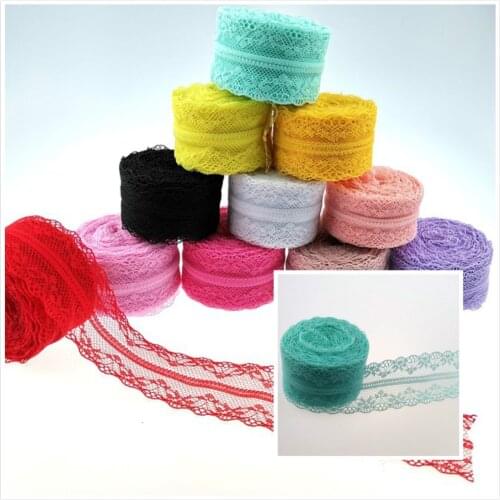 40mm wide beautiful lace satin ribbon lace fabric DIY embroidery pure lace embroidery decoration multicolor lace fabric10m