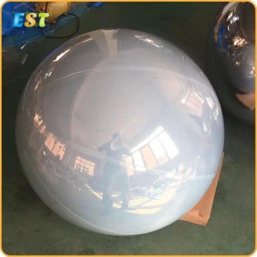 Beautiful White Color Reflective Ball Inflatable Mirror Ball For Decoration