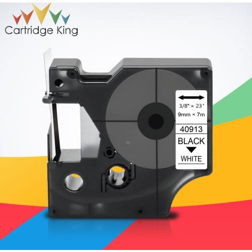 Black on White Compatible for Dymo D1 40910 40913 40918 9mm Printer Ribbon 40916 for Dymo LabelManager 160 280 210D Label Maker