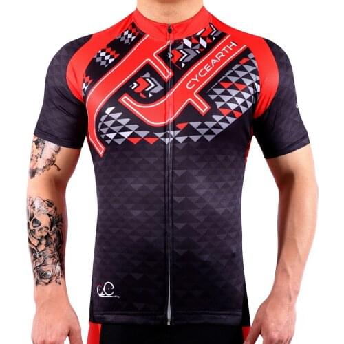 CYCEARTH Summer Jersey Men Clothing Racing Sport Bike Jersey Tops bicycle bike tops short sleeve Maillot ropa Ciclismo