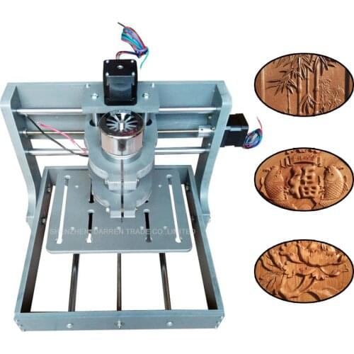 DIY CNC Wood Carving Mini Engraving Machine PVC Mill Engraver Support MACH3 System PCB Milling Machine 110V/220V 300W