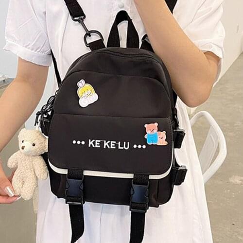 Mini Backpacks for Women Black Nylon Rucksack Ladies Anti Theft Bagpacks Casual Female Waterproof Backpack Korean Style Mochila