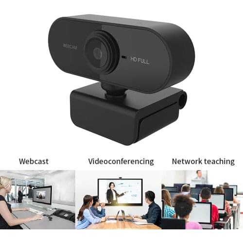 Mini Webcam HD 1080P with Mic Computer Web Camera Smart Cameras Rotatable Webcam for PC Laptop Video Online Meetings Conference